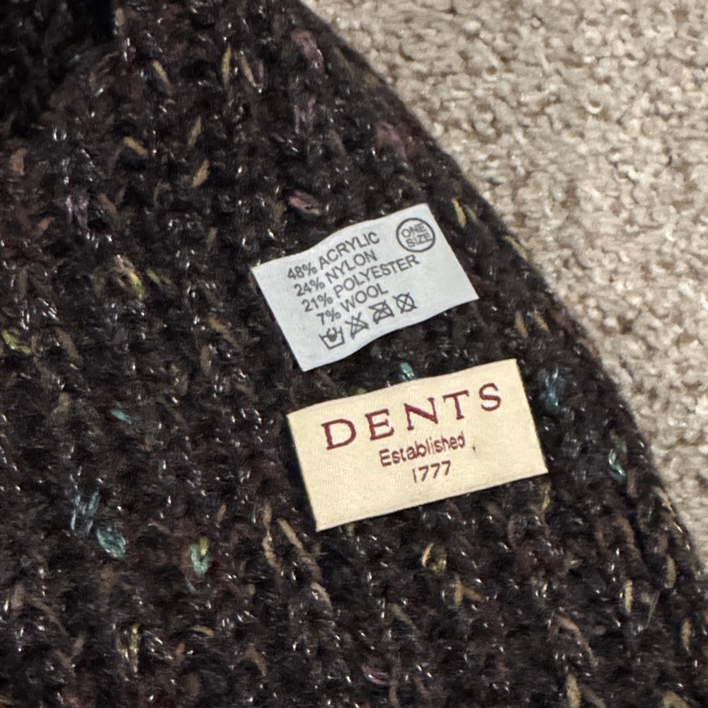 Brown Ribbed Knit Infinity Scarf - Picture 2 of 3